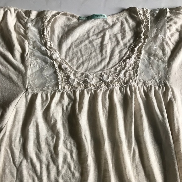Maurices White M Top Ruffle Sleeve - Picture 2 of 4